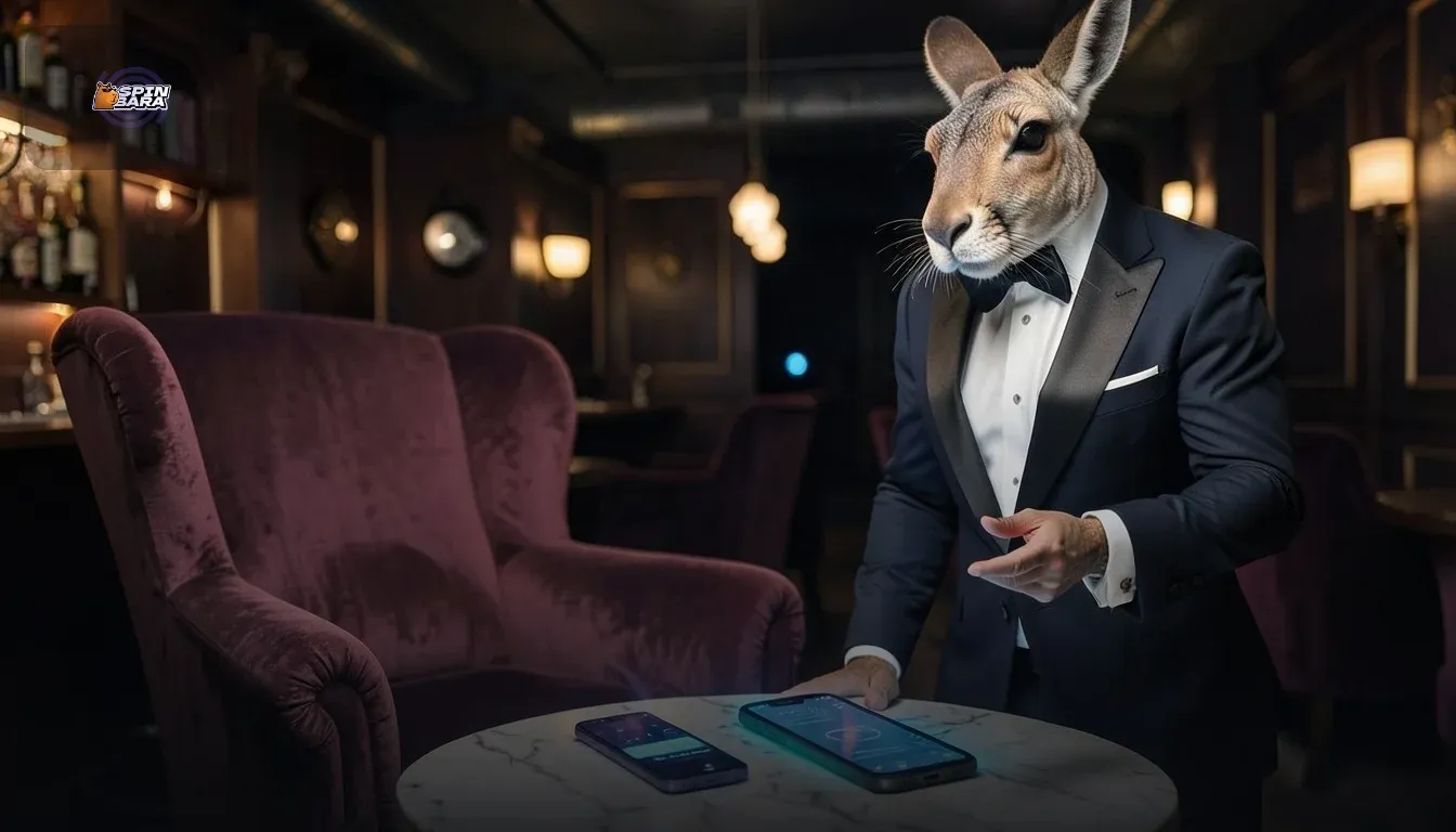 Spinbara Casino mobile casino interface on smartphone showing game lobby and cashier